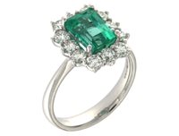 Ring Mirco Visconti Woman in White Gold Smeraldo Z681/SE-15